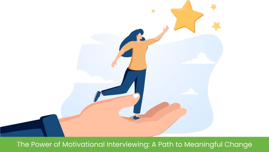 Woman reaching for the stars with the help from Motivational Interviewing