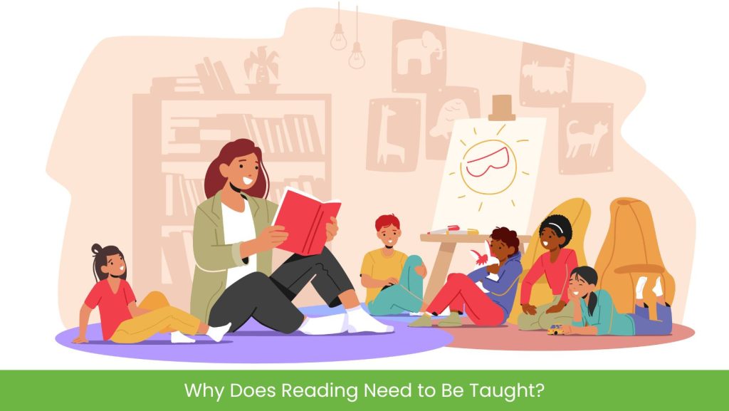 teacher reading to her students