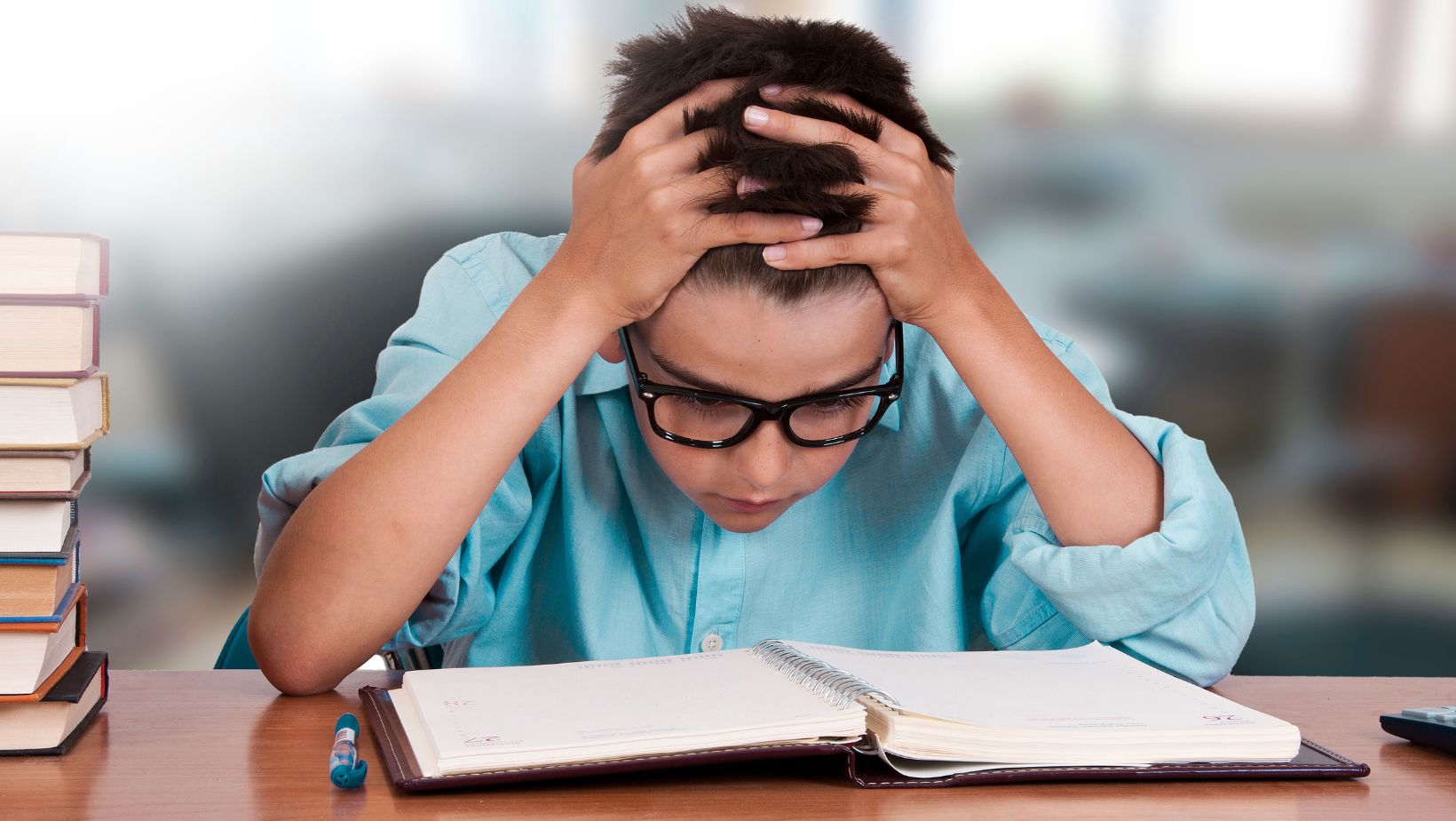 a student struggling with math