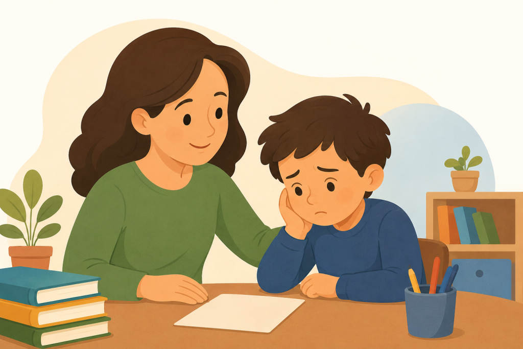 a student with low self-esteem